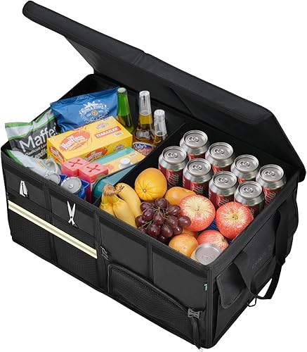 FLORICH Organizador de maletero con almacenamiento de zapatos transpirable para SUV, organizadores de automóvil impermeables plegables, organizador