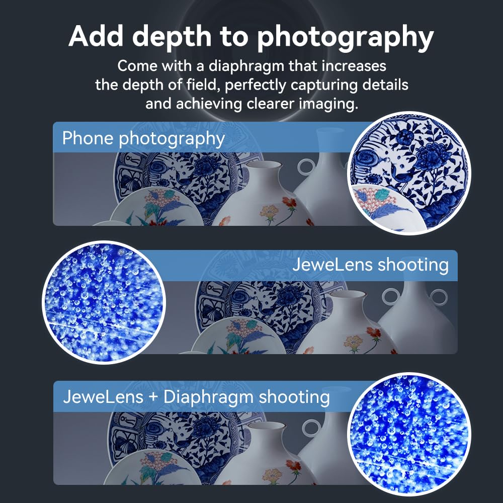 APEXEL Loupe de bijoutier 120X pour l'observation et la Photographie d'antiquités, de Bijoux et de Produits de Luxe