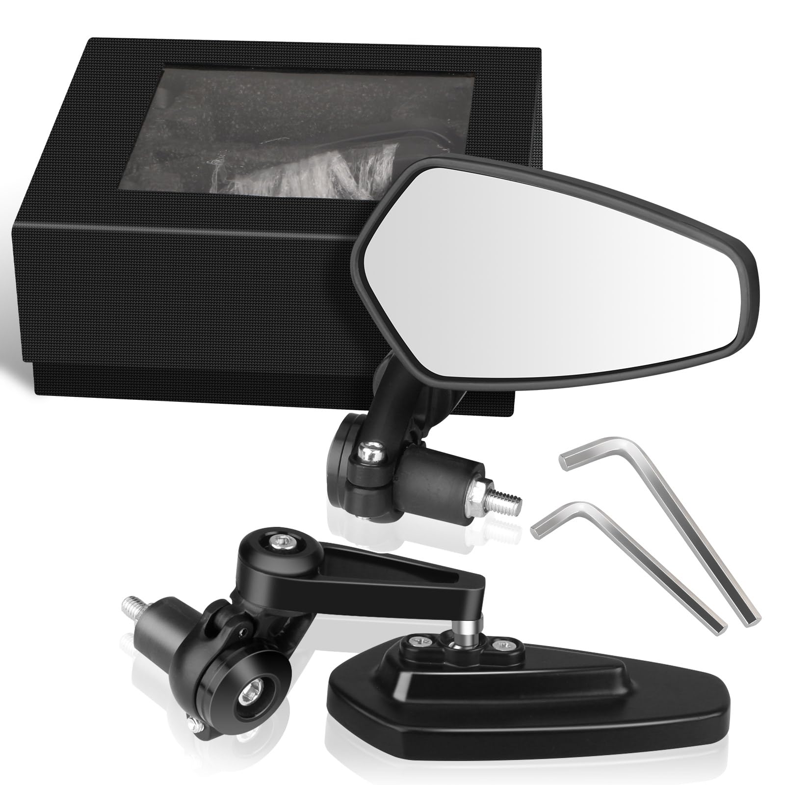 2x Fahrradspiegel Klappbar - 360° Drehbarer Rückspiegel Für Lenker 18-22mm