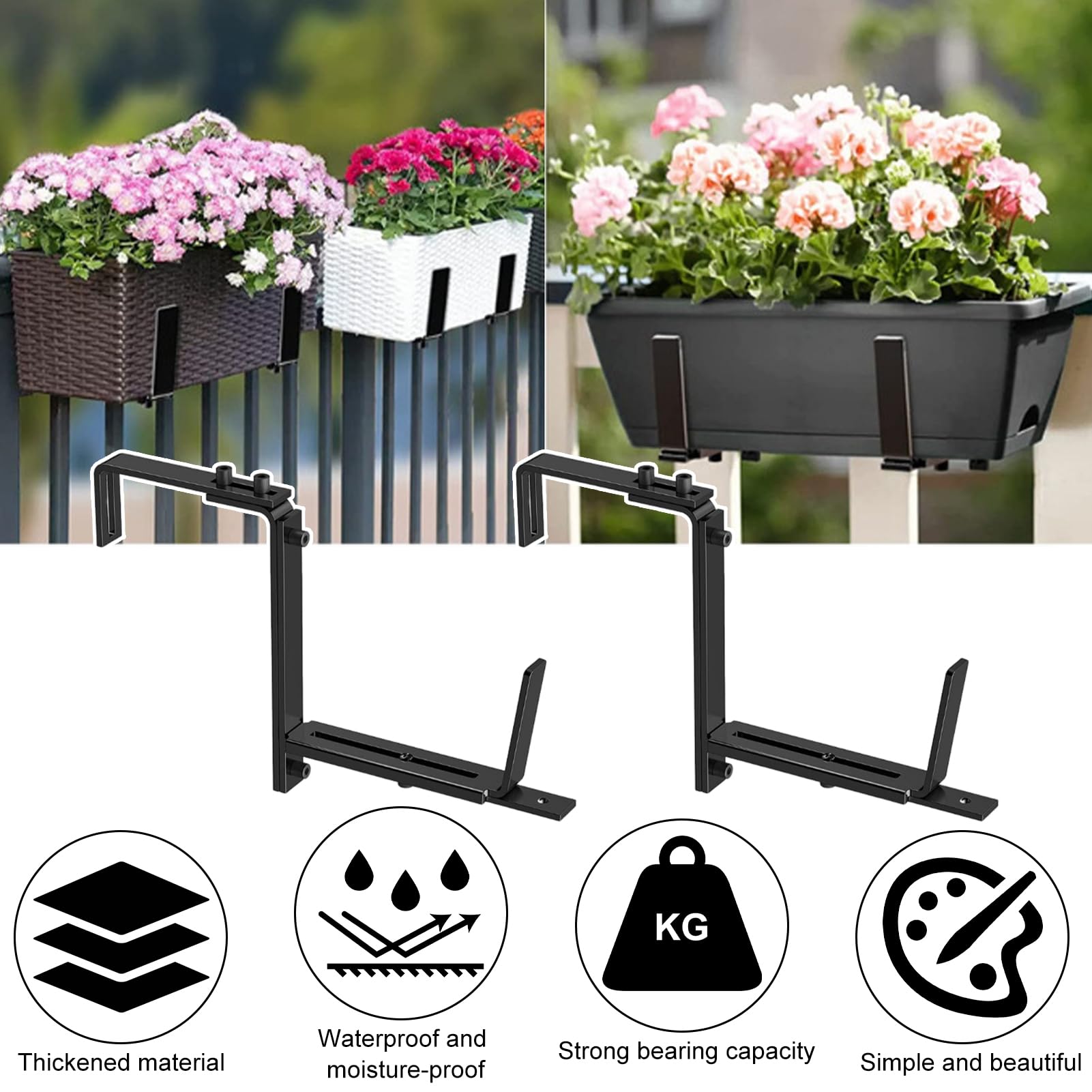 Flower Box Railing Brackets Deck Flower Box Brackets