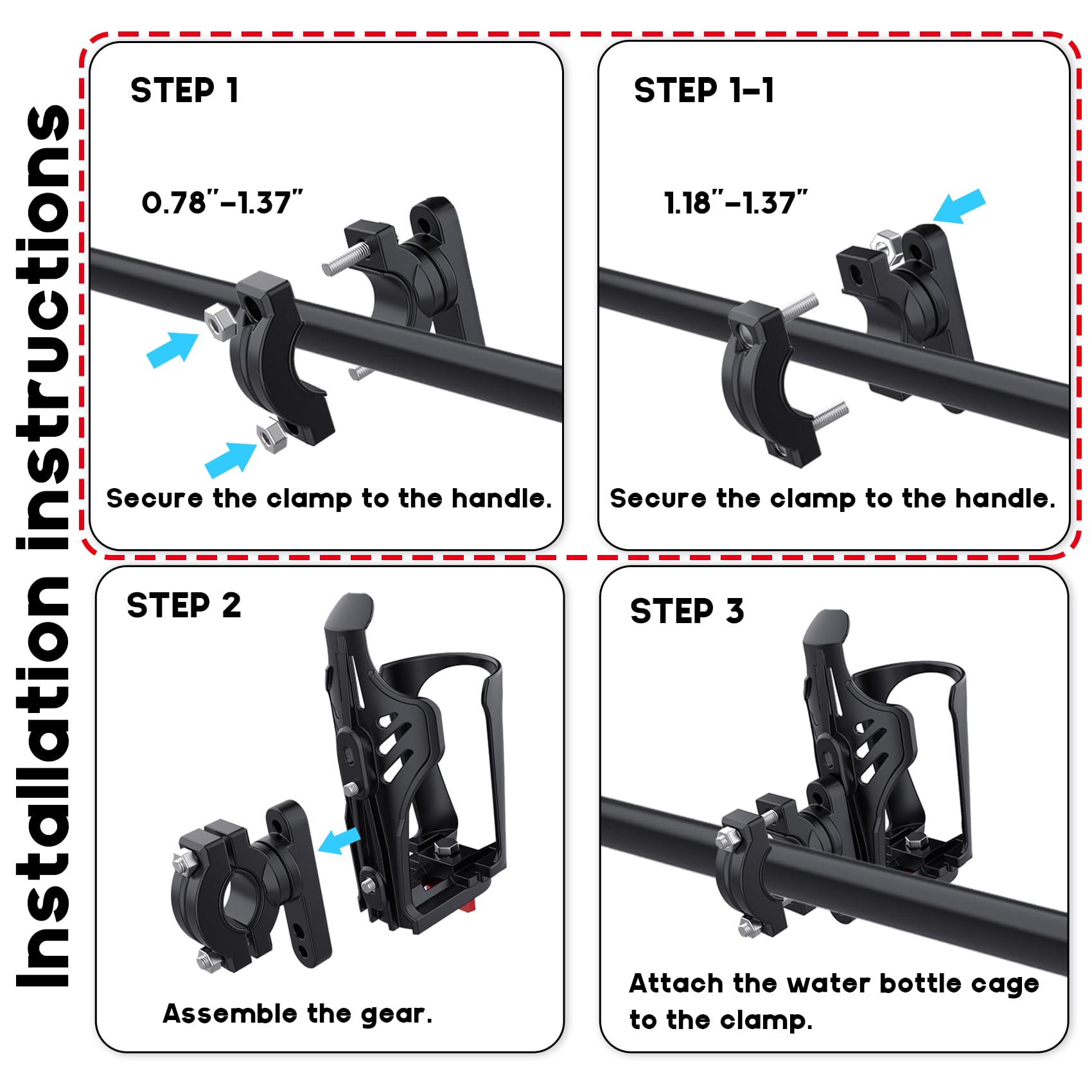 RavX Side One Alloy Water Bottle Cage (Red)