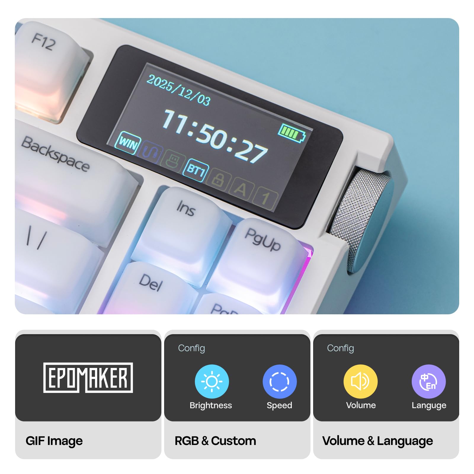 Amazon | EPOMAKER G84 PRO ワイヤレスゲーミングキーボード 75