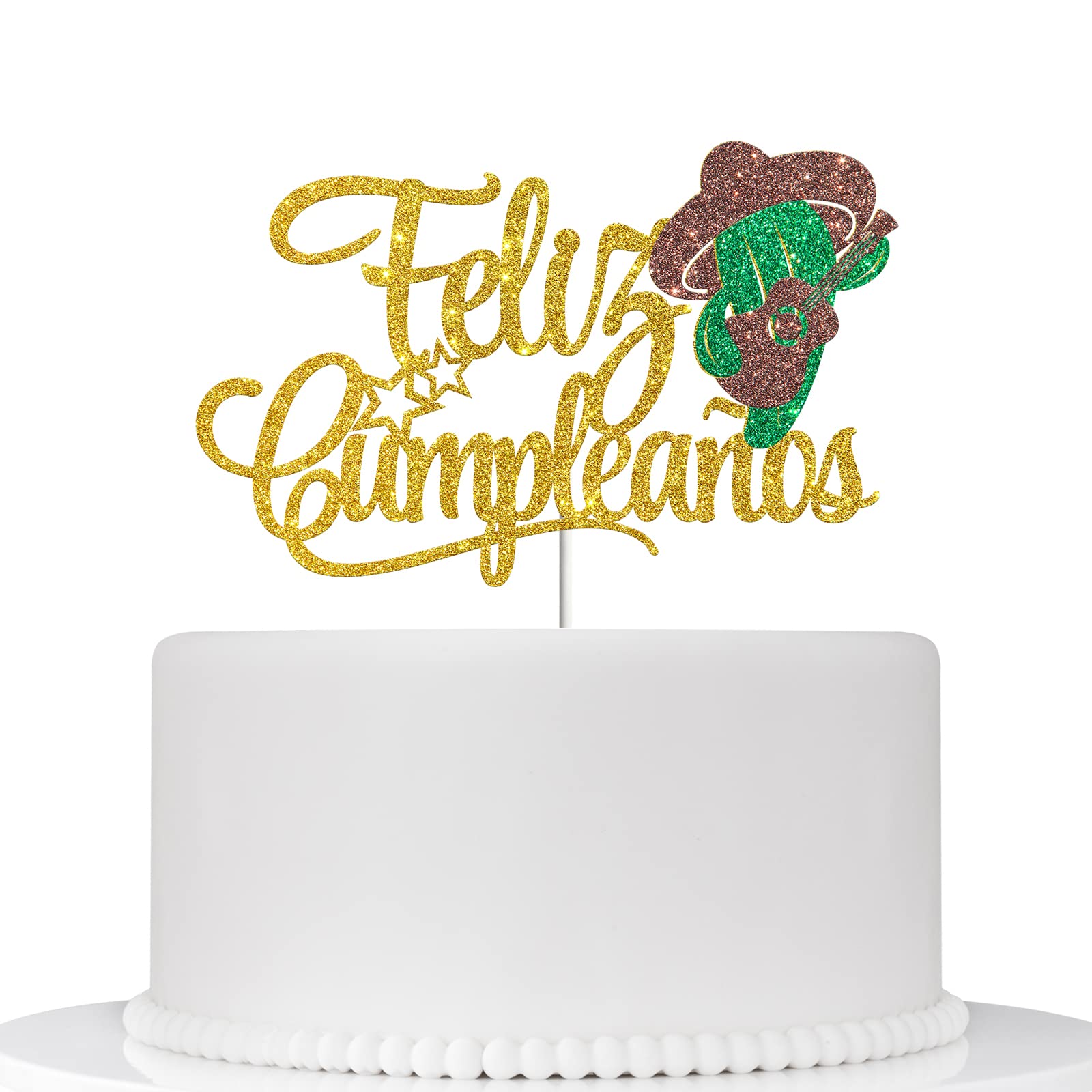 Buy Feliz Cumpleaños Cake Topper, Spanish Happy Birthday Cake Decor