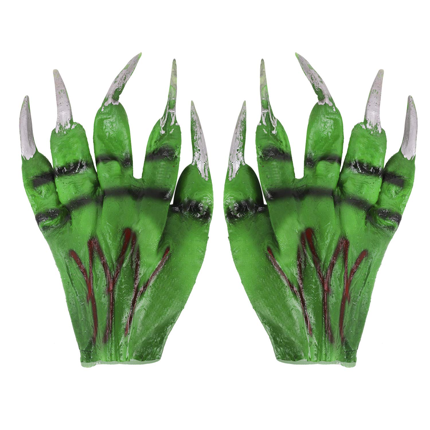 Laxte Skull Gothic Grim Reaper Skeleton Gloves - Werewolf Halloween Costume Monster Hands - Horror Bone Gloves — image 1