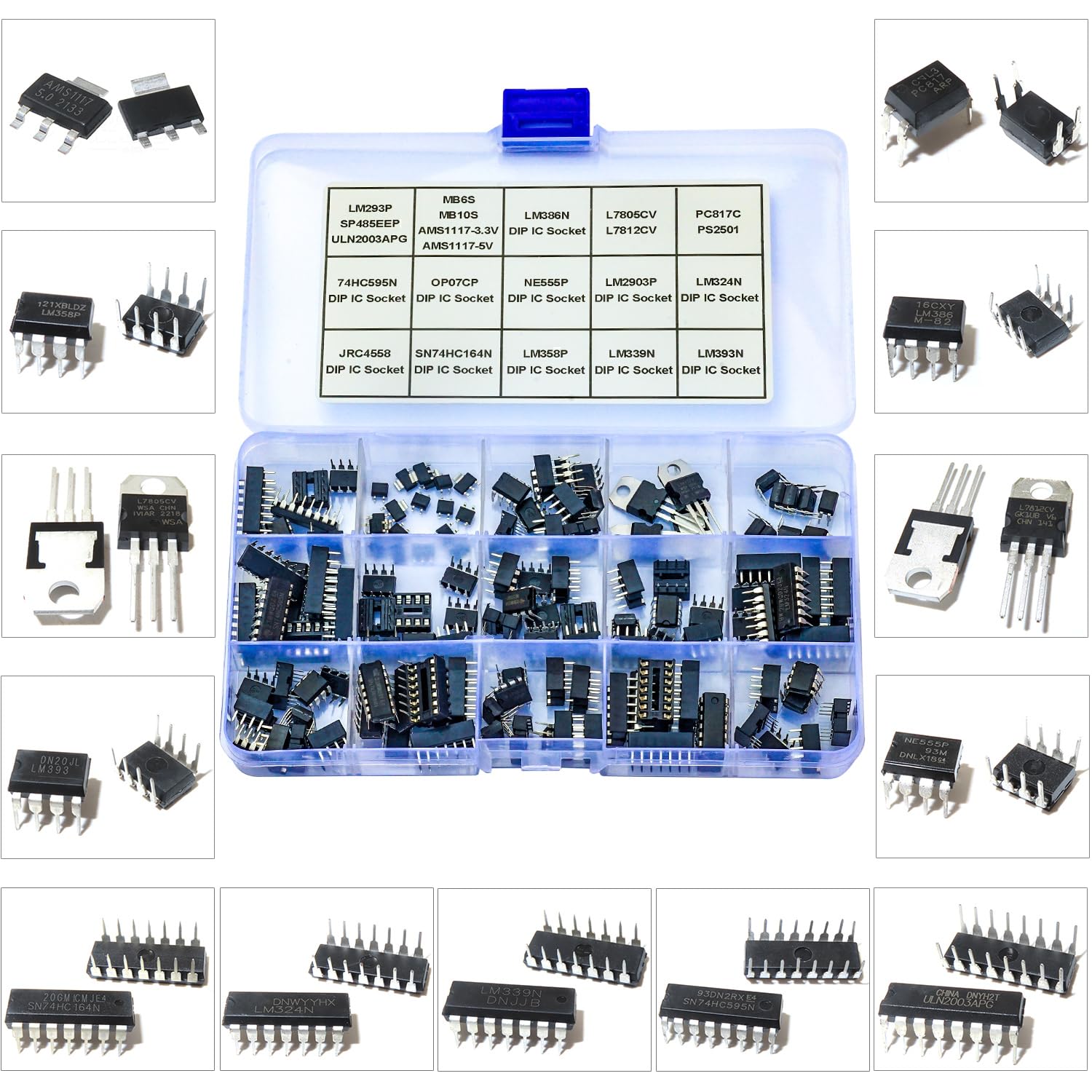 Yoeruyo DIP Integrated Circuit JRC4558 LM358P 74HC595N NE555P LM324N ...