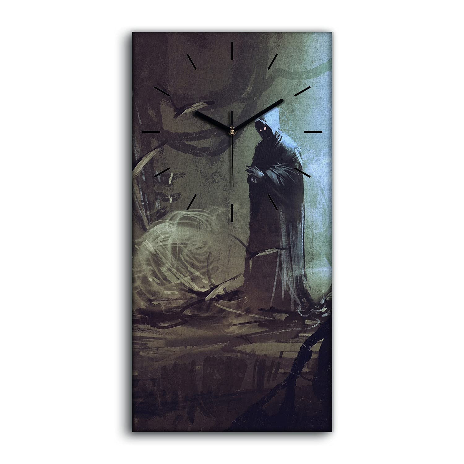 Horloge sur Toile Sans Bruit pour Sommeil Paisible Image Salon Art Mural 30x60cm