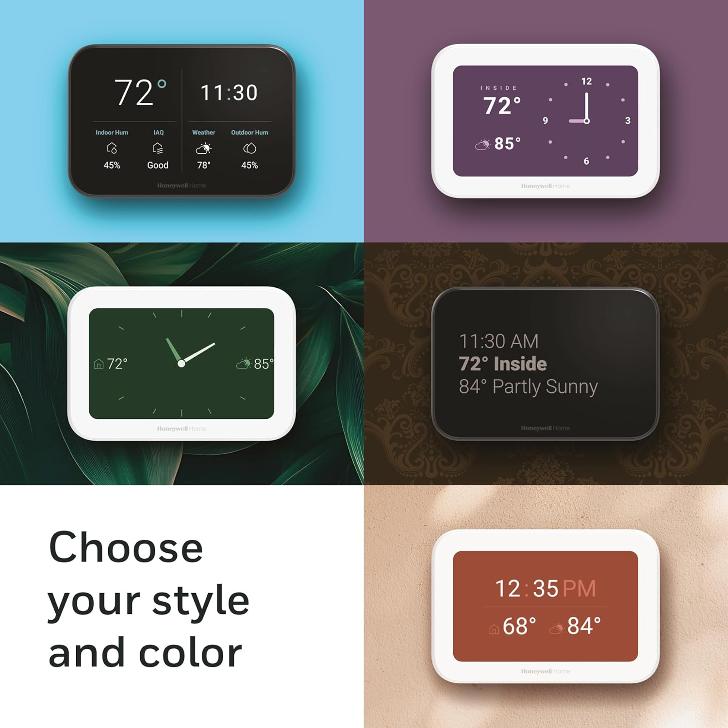 Woman walking into a room with the Honeywell Home X8S Smart Thermostat visible on the wall