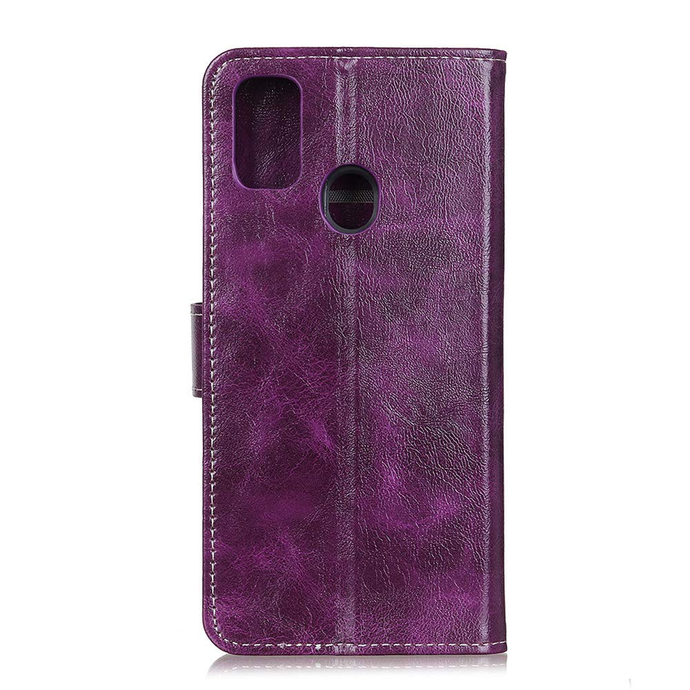 Custodia In Pelle Magnetica Per Wiko View 5 E View 5 Plus, Cover Flip Con Portafoglio E Funzione Cavalletto, Colore Marrone