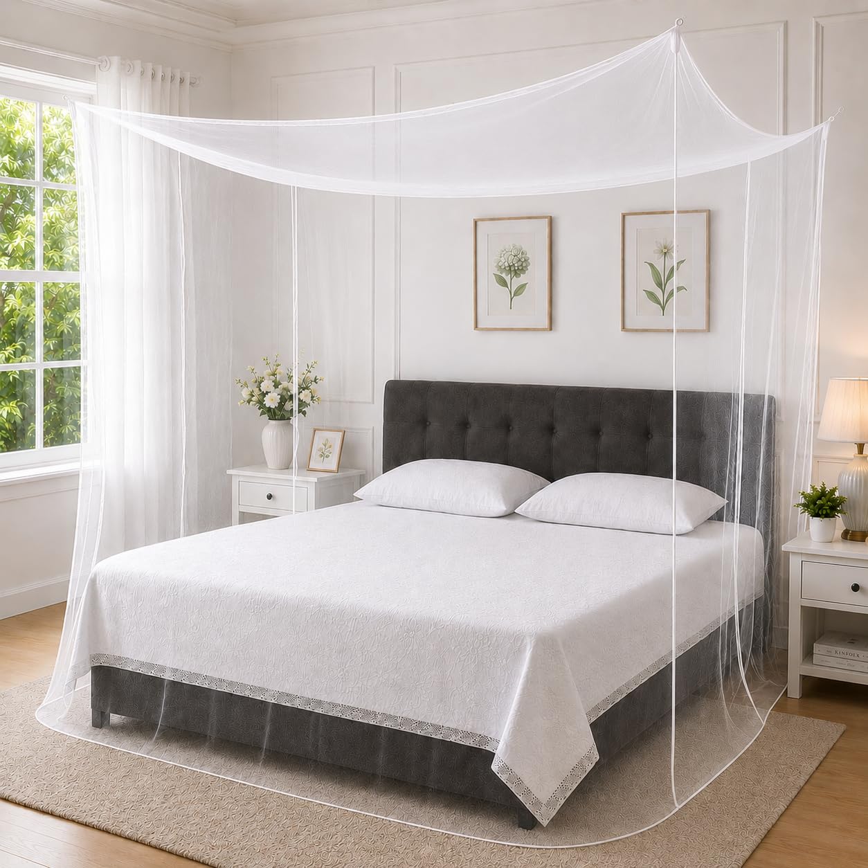 Divayanshi Mosquito Net - King Size, Portable & Breathable -9