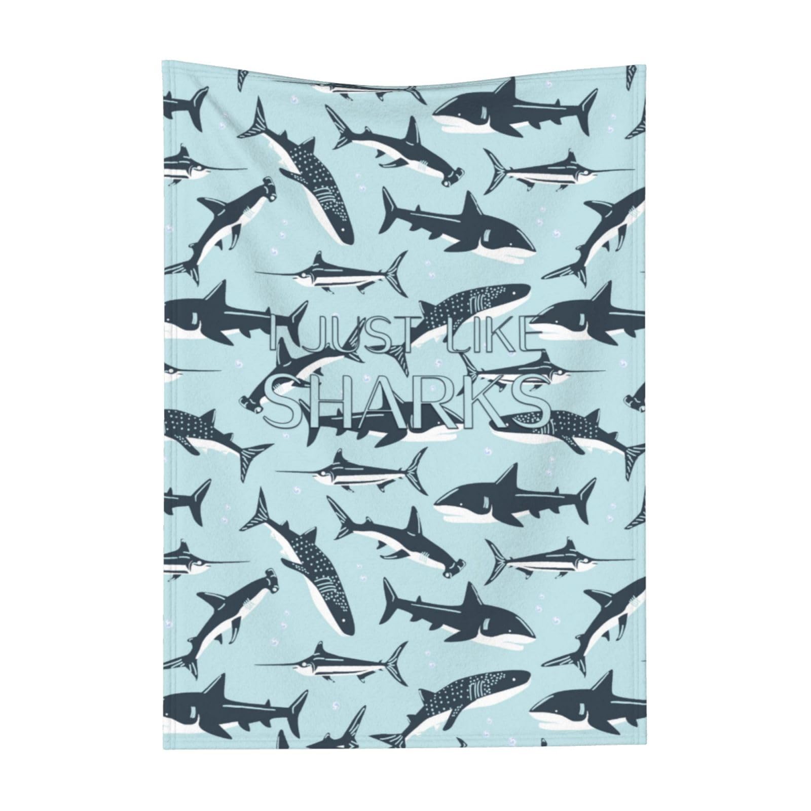 Cozy Shark Blanket Kids, Ocean Animal Printed Blankets for Little Boys Girls, Throw Blanket for Little Dogs Cats, for Shark Lovers, Shark Themed Gifts, 30x40 inch