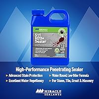Vista 2 de Miracle Sealants 511 H2O Plus Advanced Penetrating Sealer for Countertops, Stone, Tile & Grout, Quart