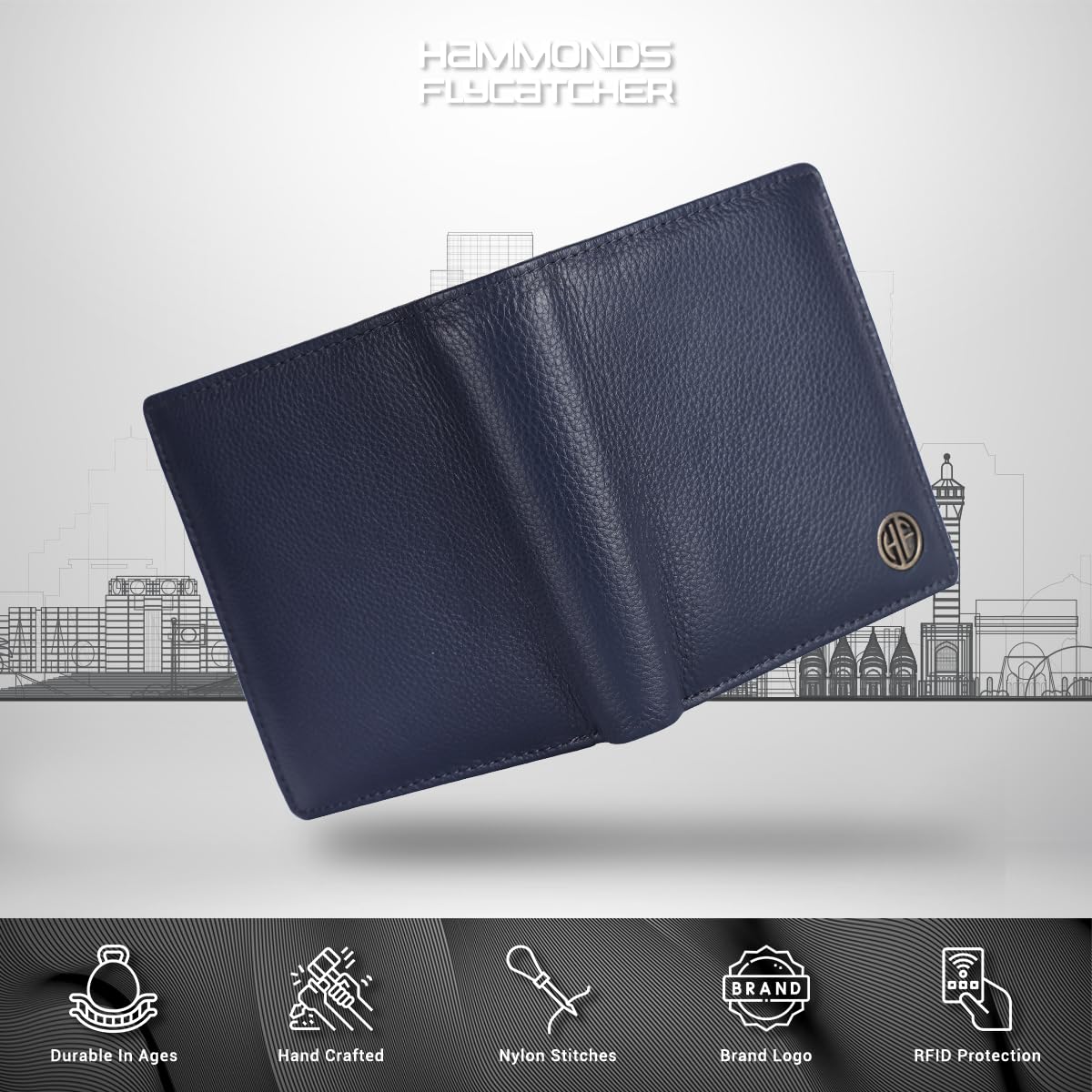 HAMMONDS FLYCATCHER Men's Genuine Leather Wallet - RFID Blocking, 4 Card Slots, Bi-Fold - View #3