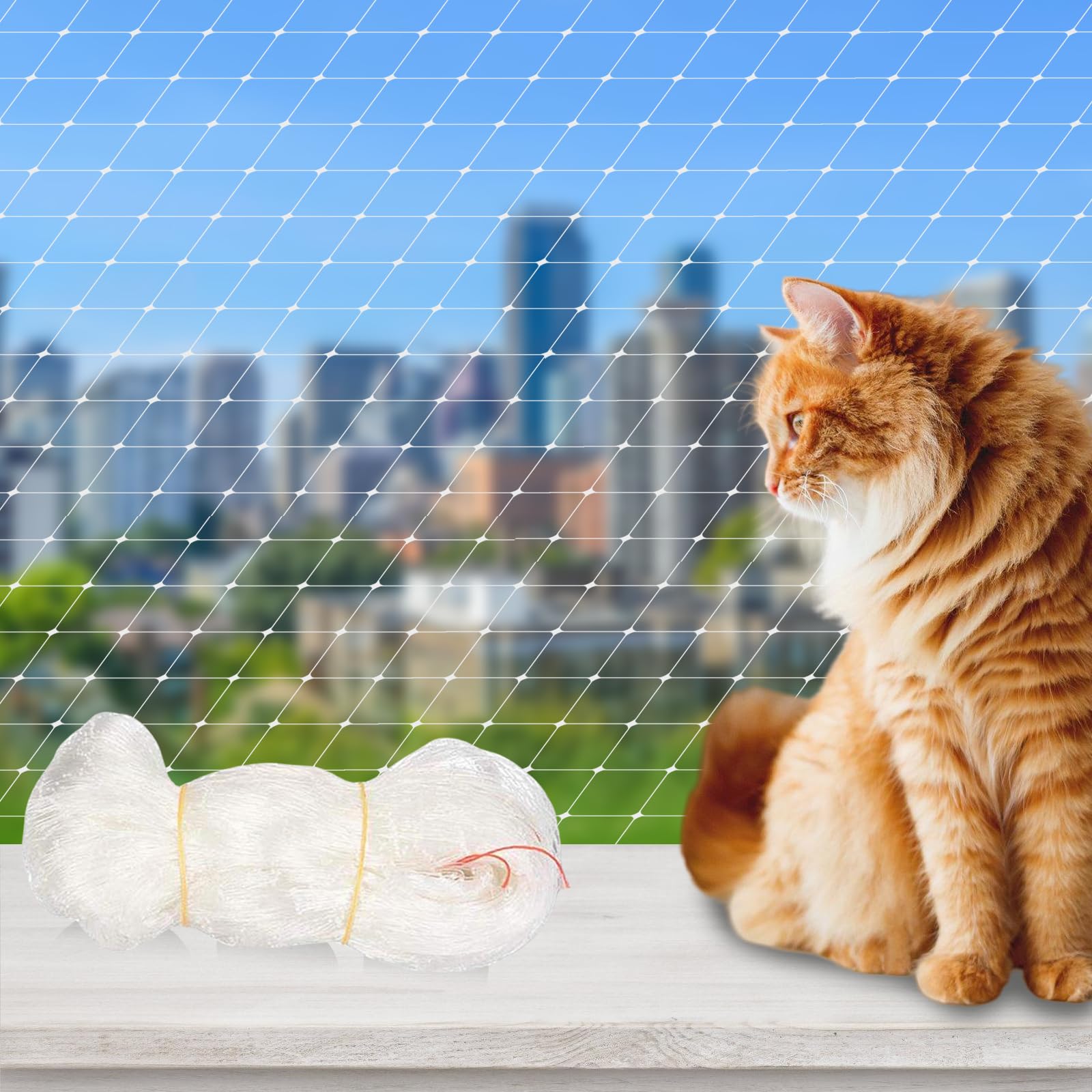 Rete Gatti Balcone PiuPet® Rete Per Gatti I Rinforzata I 8x3m - Foto 5