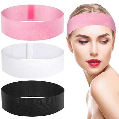 Miniatura 8 de Pimoys 60 diademas de spa para mujer, diademas desechables para el cuidado de la piel para tratamientos faciales, suministros esteticistas, diademas
