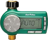 Rain Bird 1ZEHTMRP Digital Hose End Timer - Battery Operated, Brass Fittings, 1-Zone Pro Controller for Sprinklers & Drip Irrigation