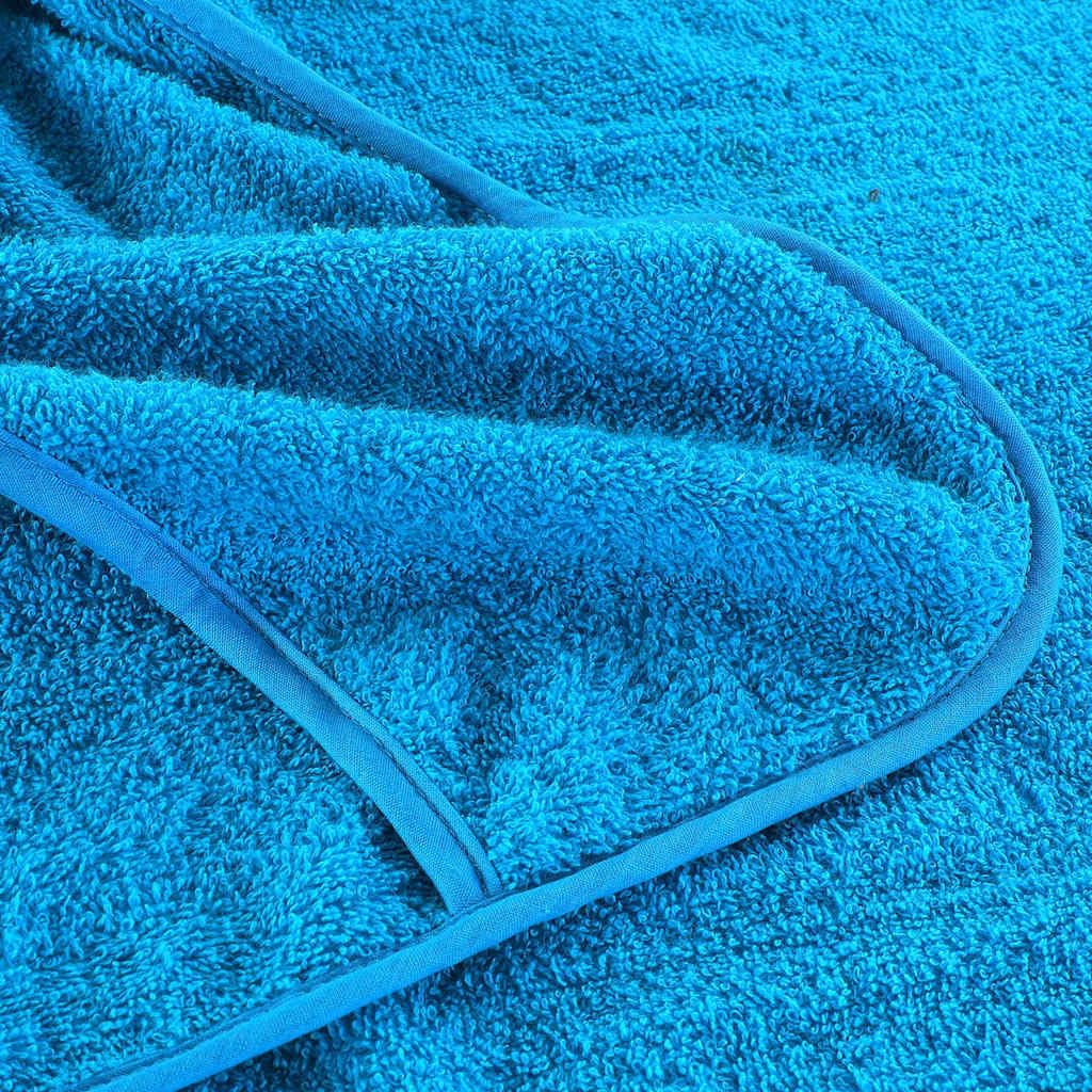 Set di 6 teli mare da 60 x 135 cm, in morbido misto cotone, per piscina, spiaggia e vacanze, turchese