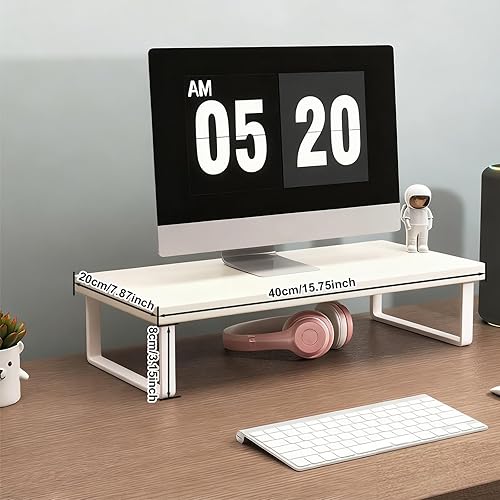 Miniatura 3 de Soporte de madera estable para monitor de computadora para organizador de escritorio, estante elevador de computadora antideslizante para PC,
