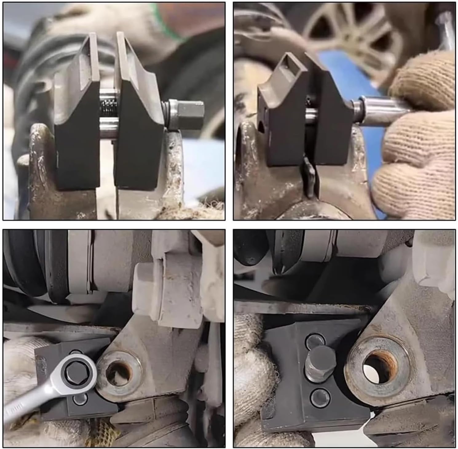 Auto Suspension Strut Splitter Wheel Hub Steering Knuckle Expander Spreader Wrench Tool Steel Assembly Suspension Strut Splitter