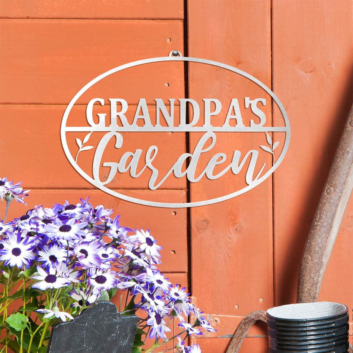 ROCC RUSTED ORANGE CRAFTWORKS CO. Garden Oval for Him (Grandpa's Garden Oval)