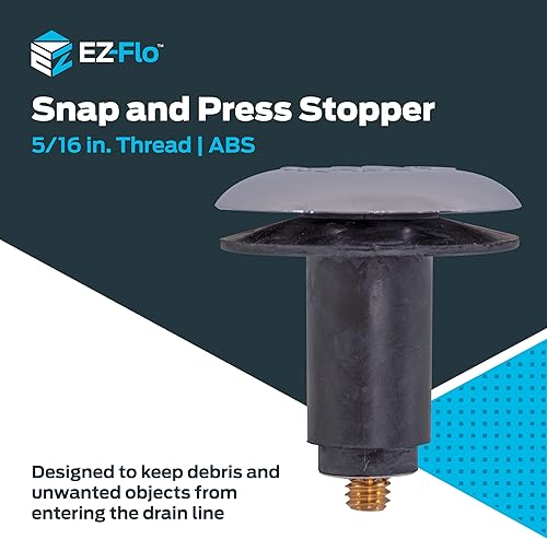 Miniatura 2 de EZ-FLO Tapón a presión y prensa con sello de goma, rosca de 516 pulgadas, cromado, 35251