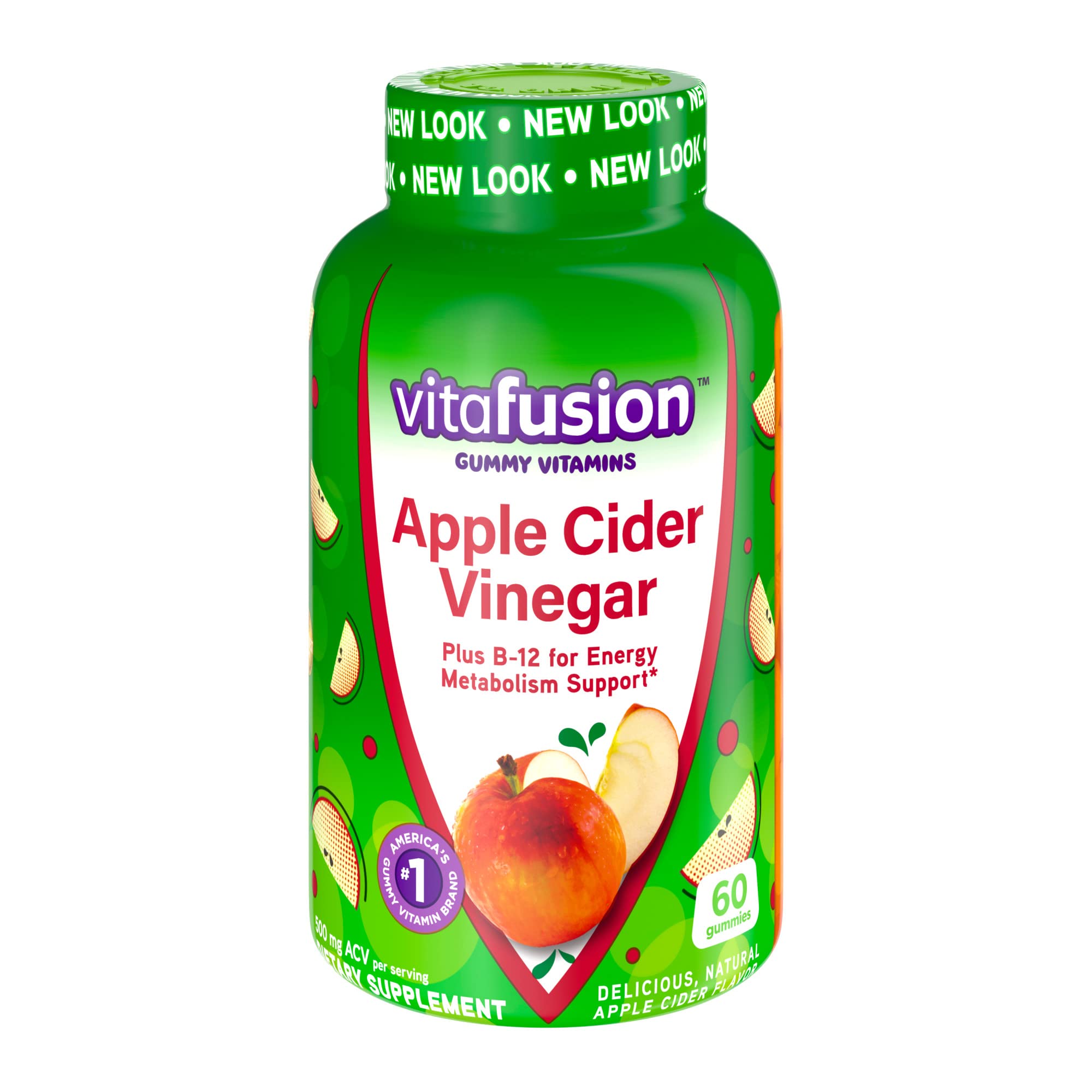 vitafusion Apple Cider Vinegar Gummies, 500mg Apple Cider Vinegar per