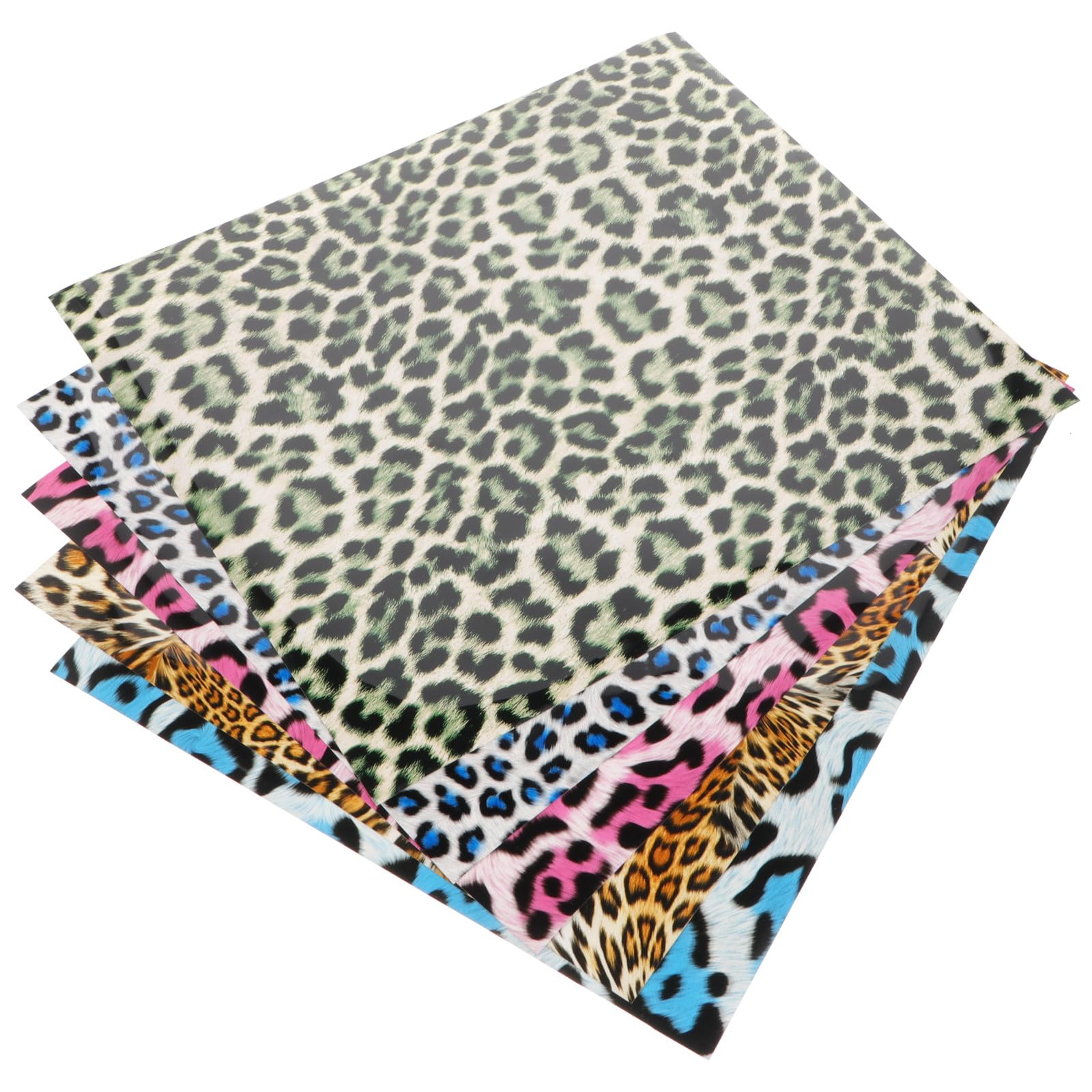 Healeved Leopard Druck Transferfolie 10 Blatt Pu Wärmeübertragungsfolie Textilbeschriftung Folie Selbstgemacht Bekleidungsfolie für T-shirts Taschen und Stoffe