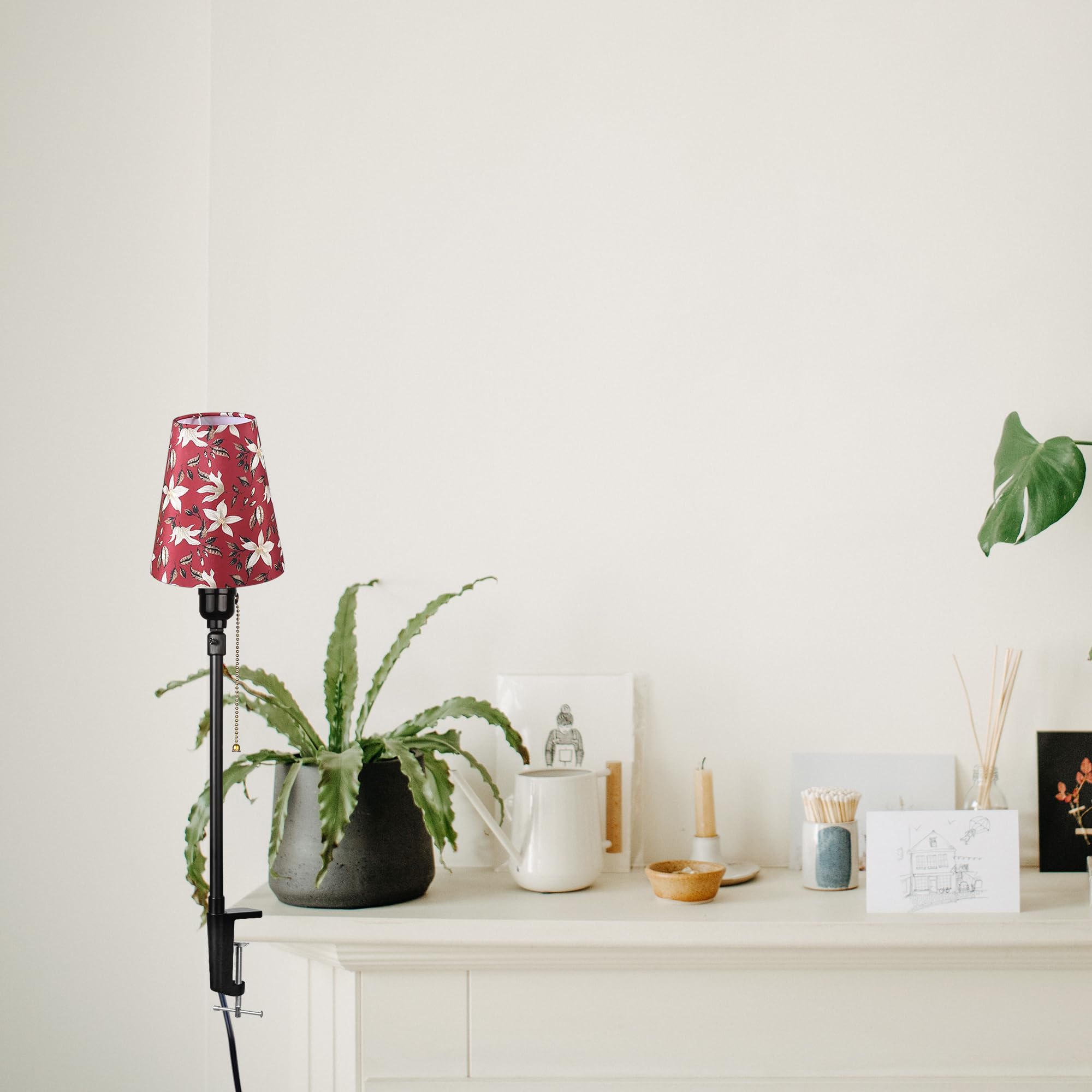 Modern Klemmleuchte,1 Packung Leselampe mit 2,5 m Kabel, Dimmbar Nachttischlampe,Augenpflege Schreibtischlampe für Heimgebrauch Büro, E27 Lampenhalterung - DZ0375B