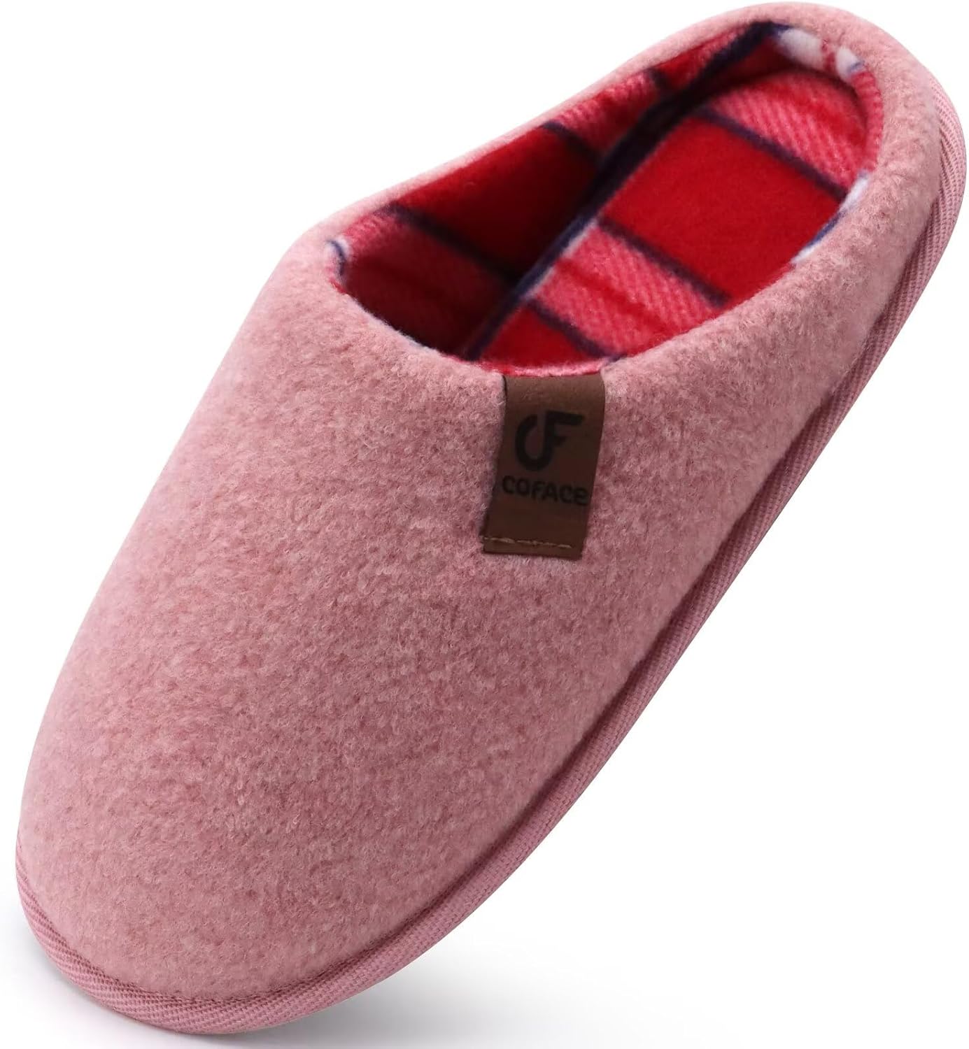 COFACE Unisex Mens Womens Cozy Memory Foam Scuff Slippers Casual Slip On Warm House Shoes Indoor/Outdoor Felt Sandal Slippers Size 4-15