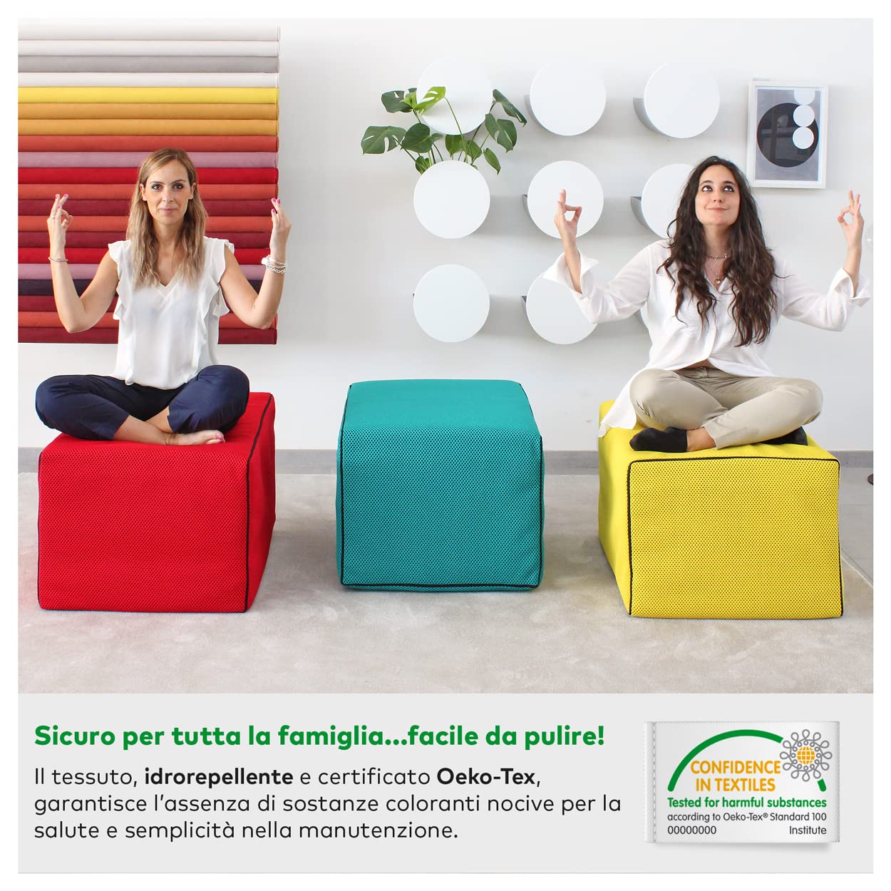 EVERGREENWEB - Pouf Letto con Rivestimento Arancio Sfoderabile trasformabile in Confortevole Materasso Singolo 80x190 WATERFOAM Alto 15cm Pieghevole 3 Pezzi Multiuso Puff Futon Salvaspazio