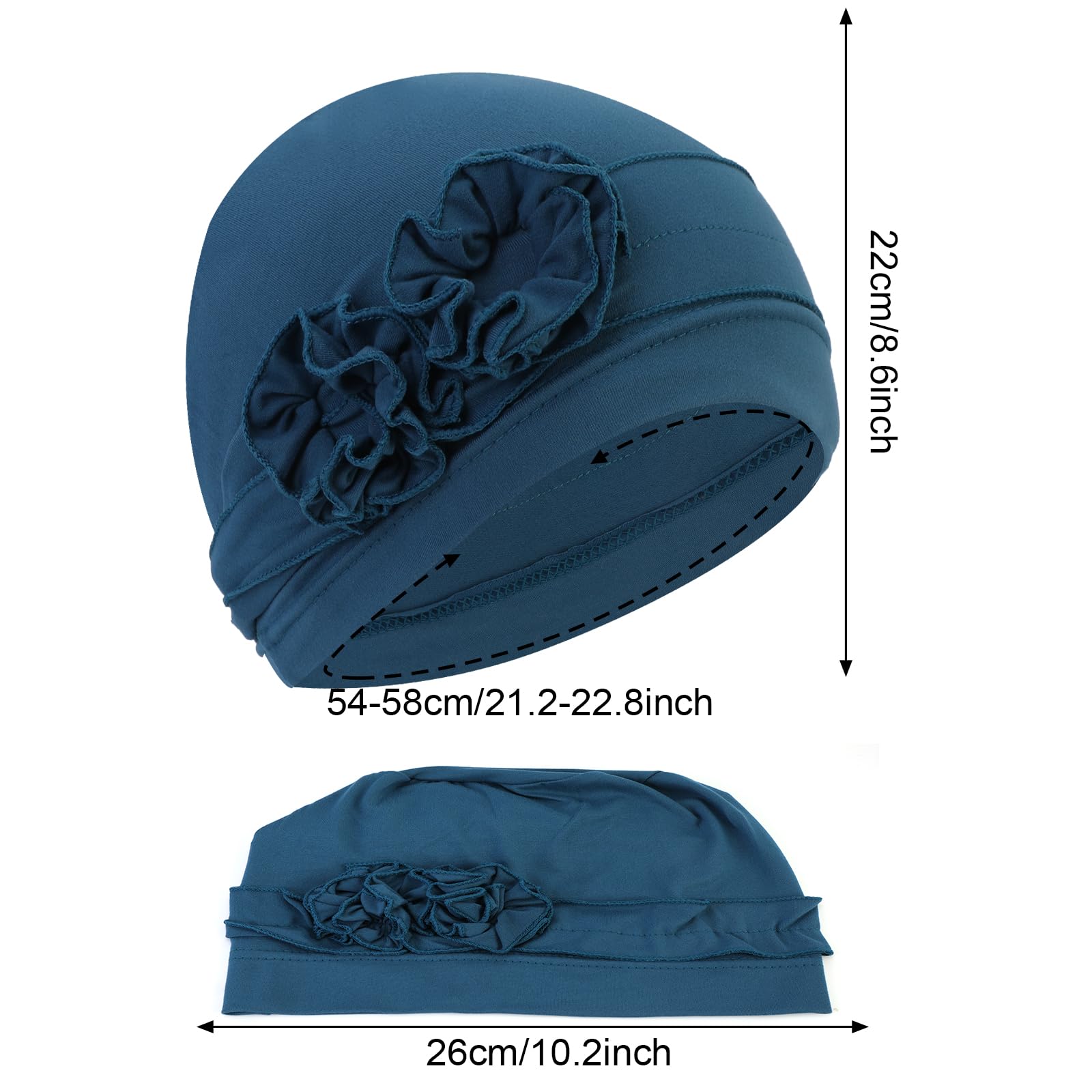 XEPST 4 sztuki nakrycia głowy po chemioterapii dla kobiet, turbany, czapka beanie, nakrycie głowy, nakrycia włosów dla kobiet, damskie czapki do spania, chemioterapia, rak, czapka z kwiatowym wzorem
