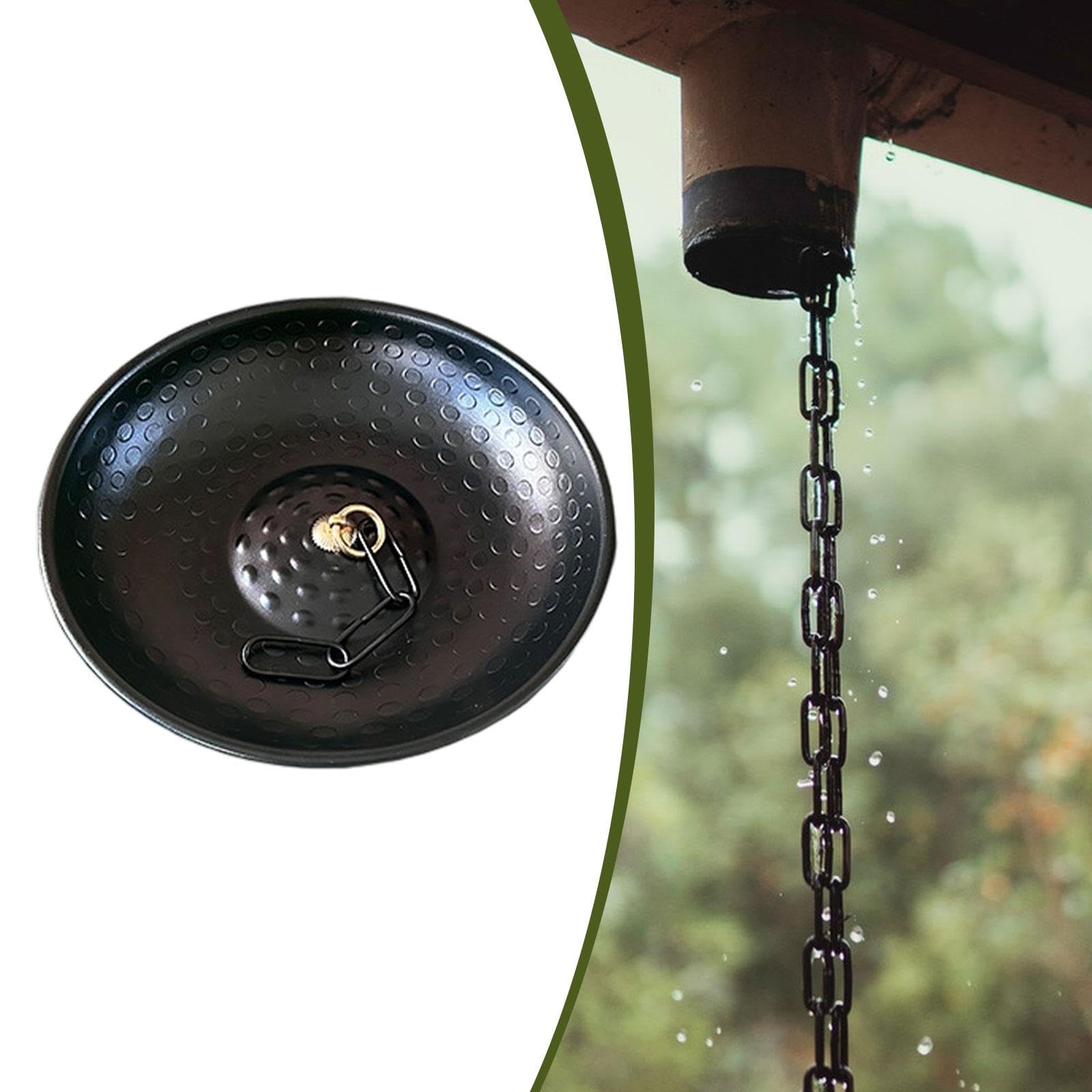 Gralara Bassin d'ancrage pour Chaîne de Pluie Design en Alliage d'Aluminium pour Cour Extérieure, 38cm