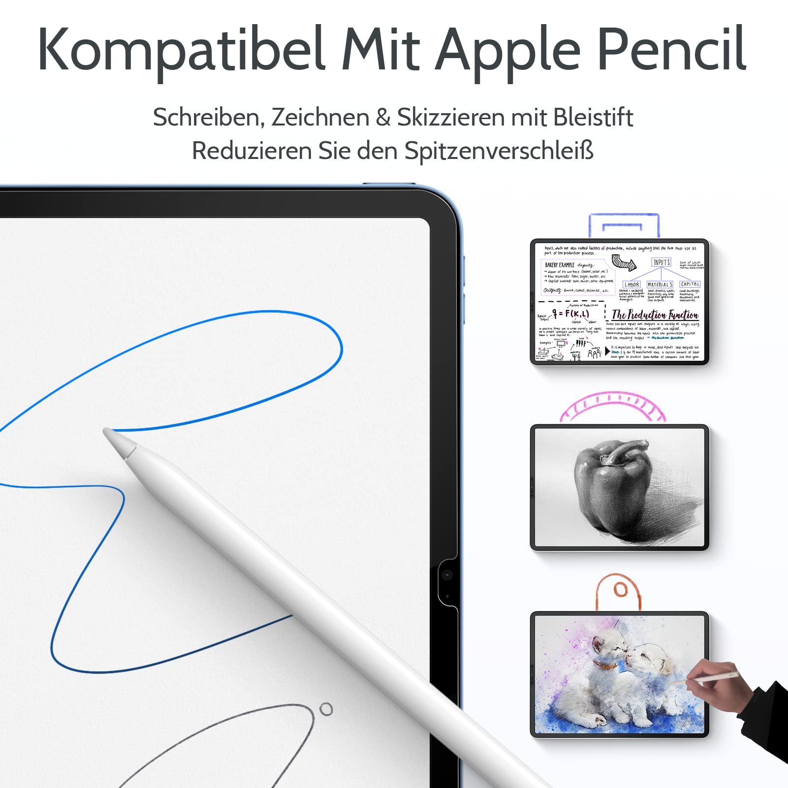 2 Stück Papier Schutzfolie für iPad 11. Gen. (A16) 11 Zoll 2025 & iPad 10. Gen 10,9 Zoll 2022, Matte Paper Folie Blendfreiem Displayschutz zum Zeichnen, Schreiben und Notizen Machen Screen Protector