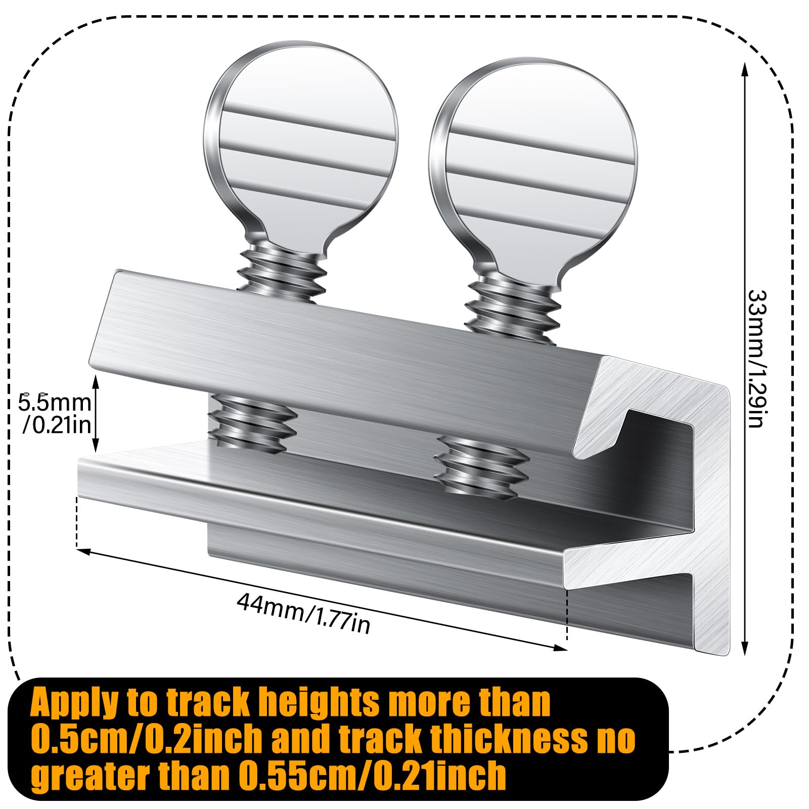 Juego de 25 cerraduras deslizantes de aluminio para ventanas, cerraduras de seguridad ajustables con llaves, color plateado (2 llaves)