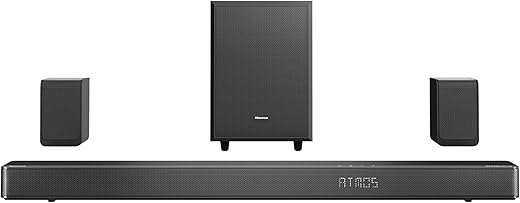 Hisense AX5125H 5.1.2 Channel 500W Dolby Atmos Soundbar with Wireless Subwoofer& Up Firing Speakers& Turly Wireless Rear Speakers