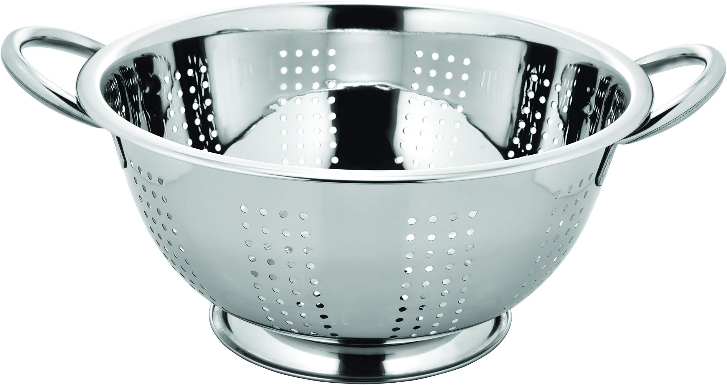 Vinayak Stainless Steel Colander, Strainer, Sieves 3000ml Dia- 24cm with Pudding and Handle