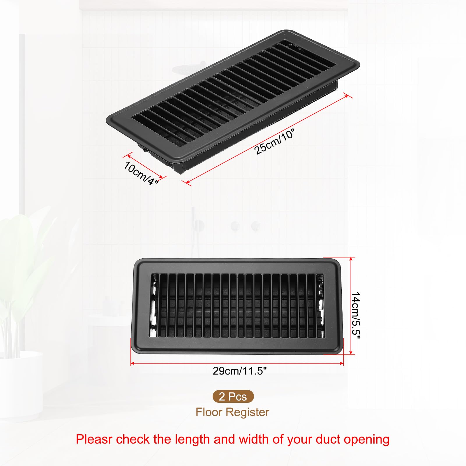Speedi-Grille 2 In. X 10 In. Brown Floor Register Vent Cover | The Home Depot Canada - View #9