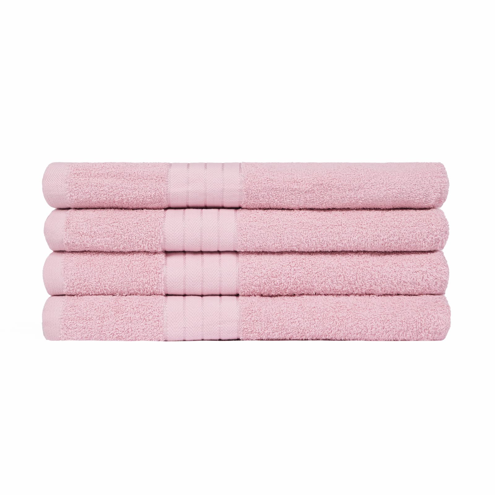 Brentfords Blush Pink 100% Cotton Extra Large Bathroom Towel Sheets - Premium Quality, Super Absorbent & Quick Drying Jumbo Towel - 90 X 150Cm - Luxury Set Of 4 –