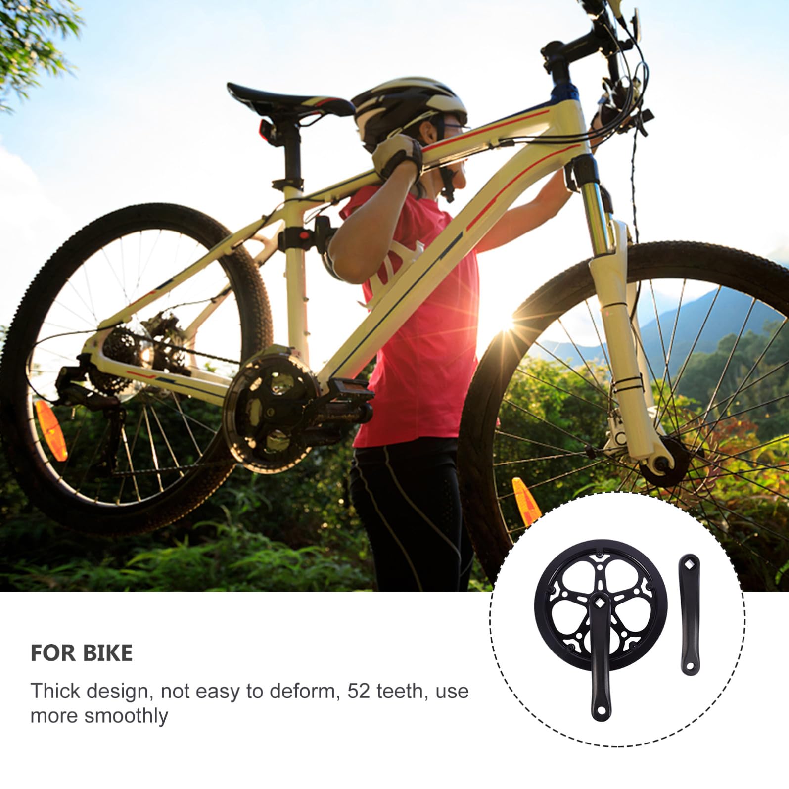 Guarnitura per Bici Corona Singola in Ferro Leva Denti Dimensioni Catena Accessori di Ricambio per Mountain Bike velocità Singola
