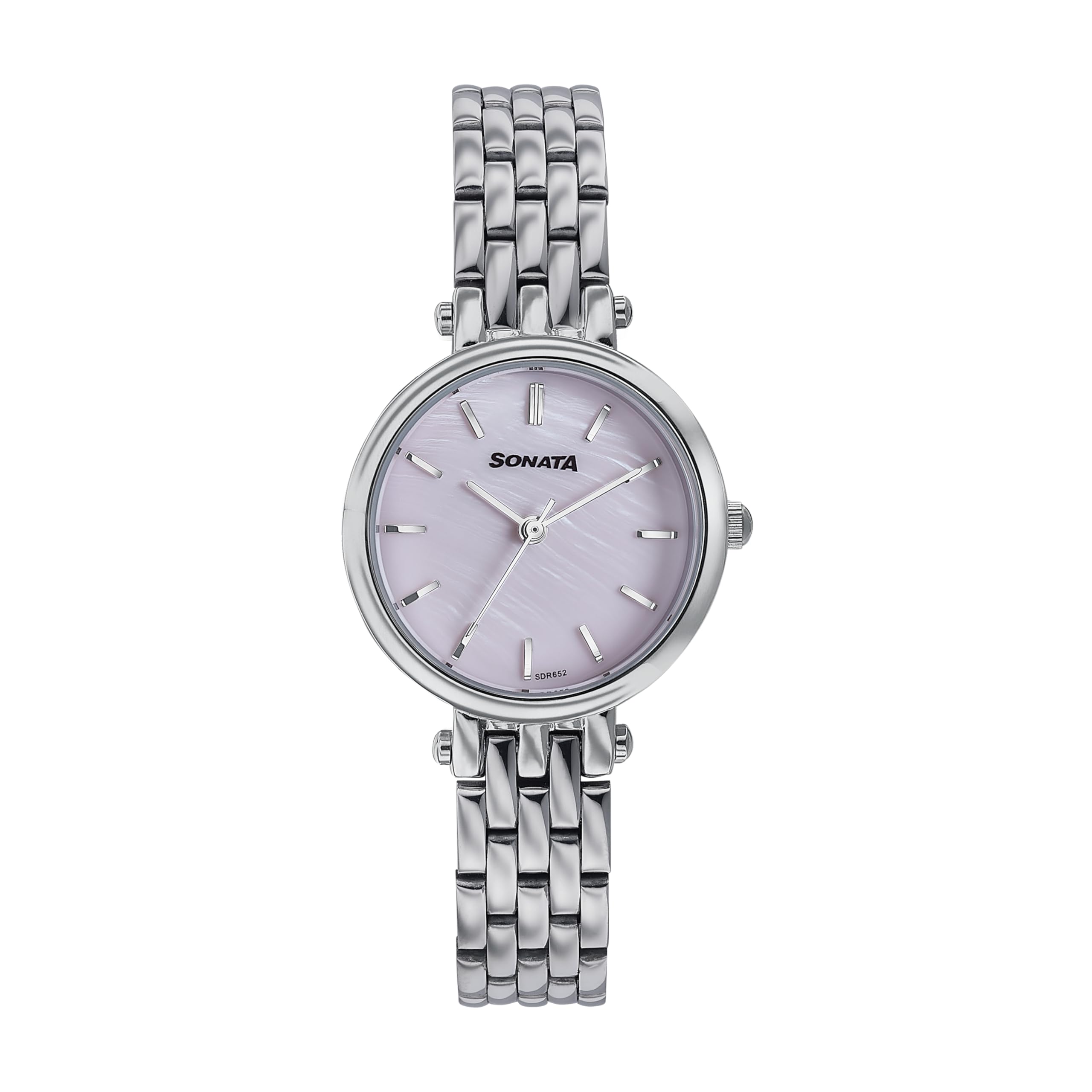 Wedding Edit Quartz Analog Pink Dial Stainless Steel Strap Watch for Women-image-17