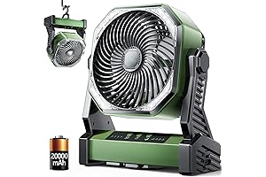 Doublepow Camping Fan with LED Light