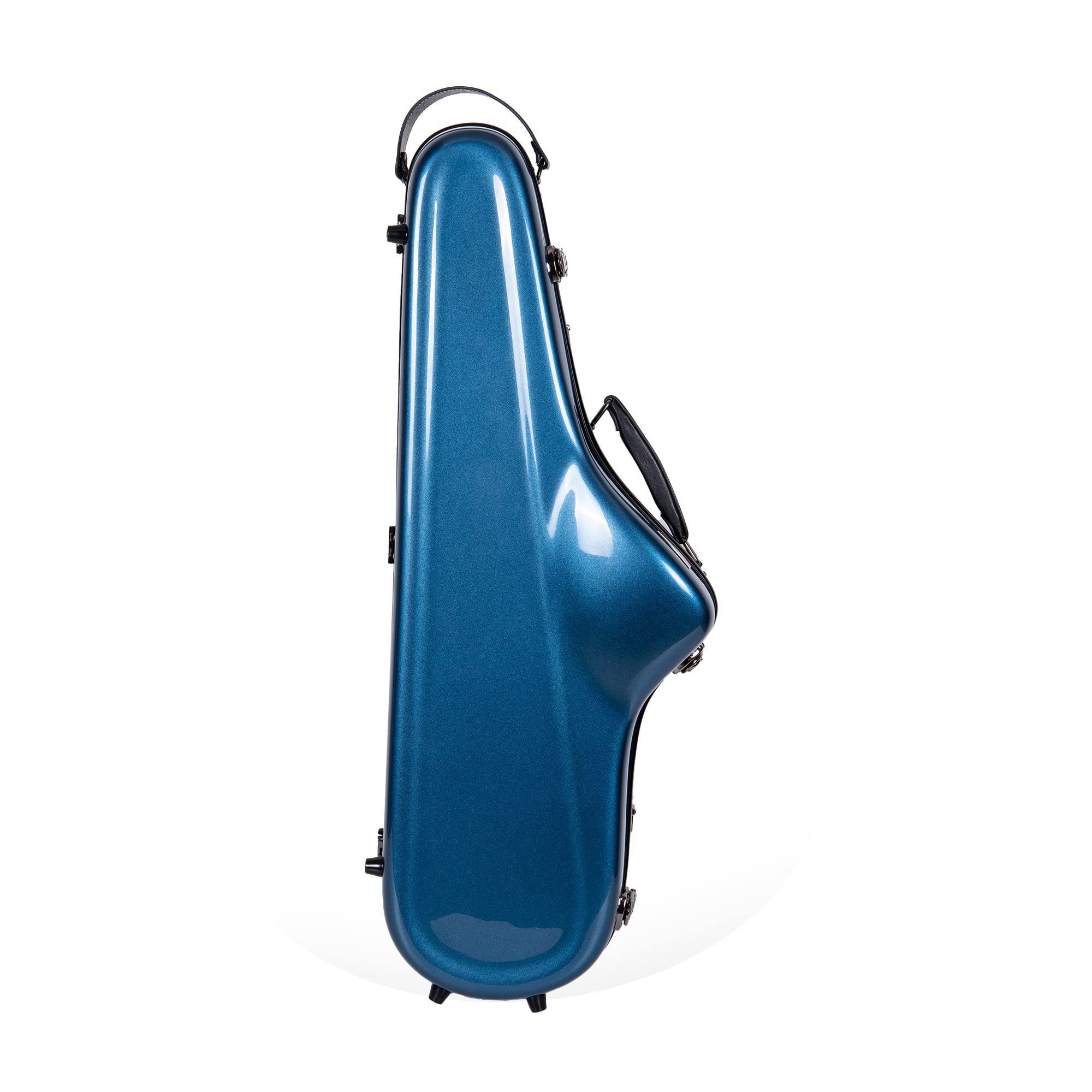 Crossrock Étui pour saxophone ténor de qualité professionnelle, finition argentée métallisée, serrure TSA, protection Elite, sangles amovibles, poche pour accessoires pour musiciens professionnels