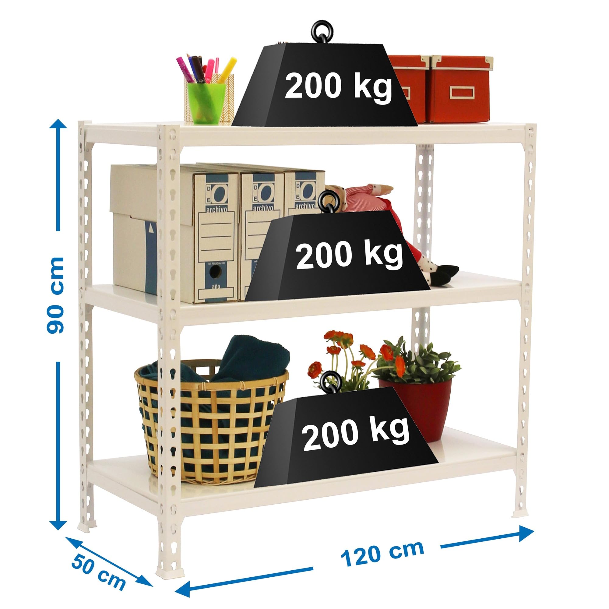 Simon Rack Garage Shelving Units 1000x1100x300 Mm, 3 Tier