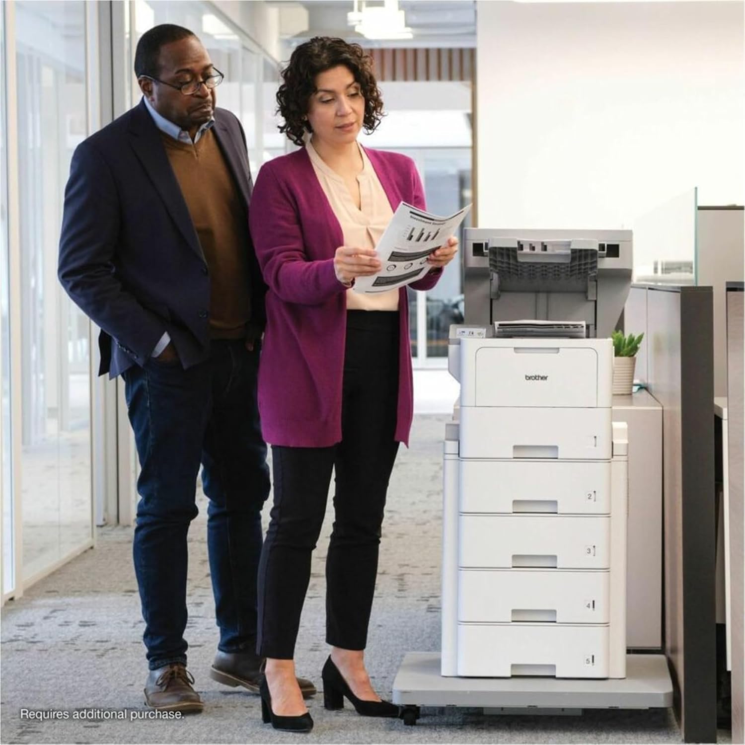 Brother Stapler Finisher adds New Paper Output Functions to Your Brother Printer Including stapling, offsetting, and Stacking. Model SF-4000