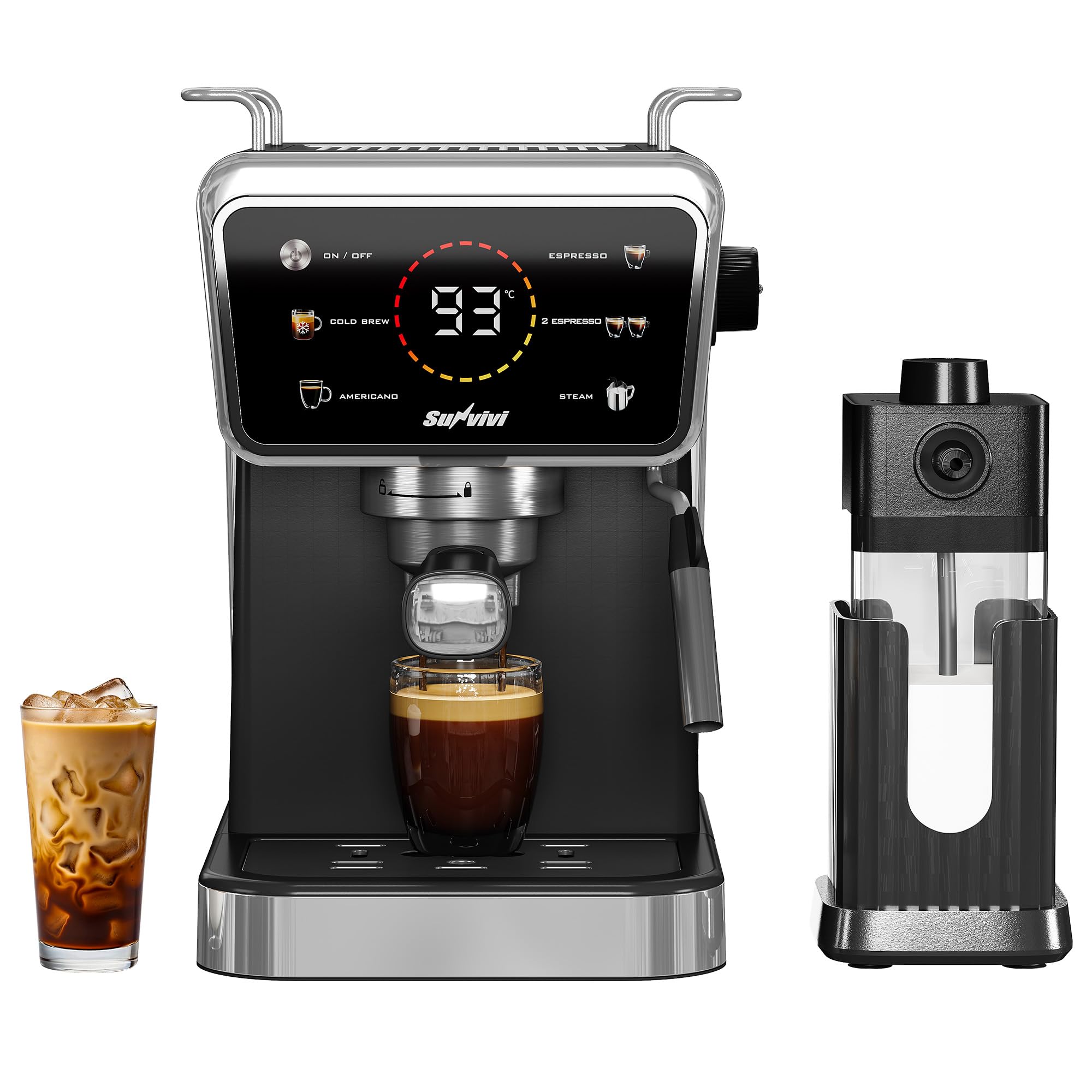 Amazon.com: SUNVIVI 20 Bar Espresso Machine for Home and Office, 3