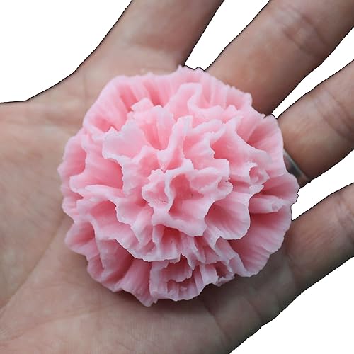 Miniatura 3 de Molde de silicona de clavel multiuso perfecto para decoración de pasteles, fabricación de jabón, velas y productos de aromaterapia (clavel A+B)