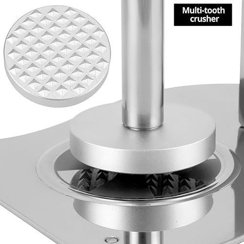 Miniatura 4 de QWORK Exprimidor de limón de escritorio manual resistente, 304 de acero inoxidable multifuncional naranja Juicer fruta y nueces trituradora con