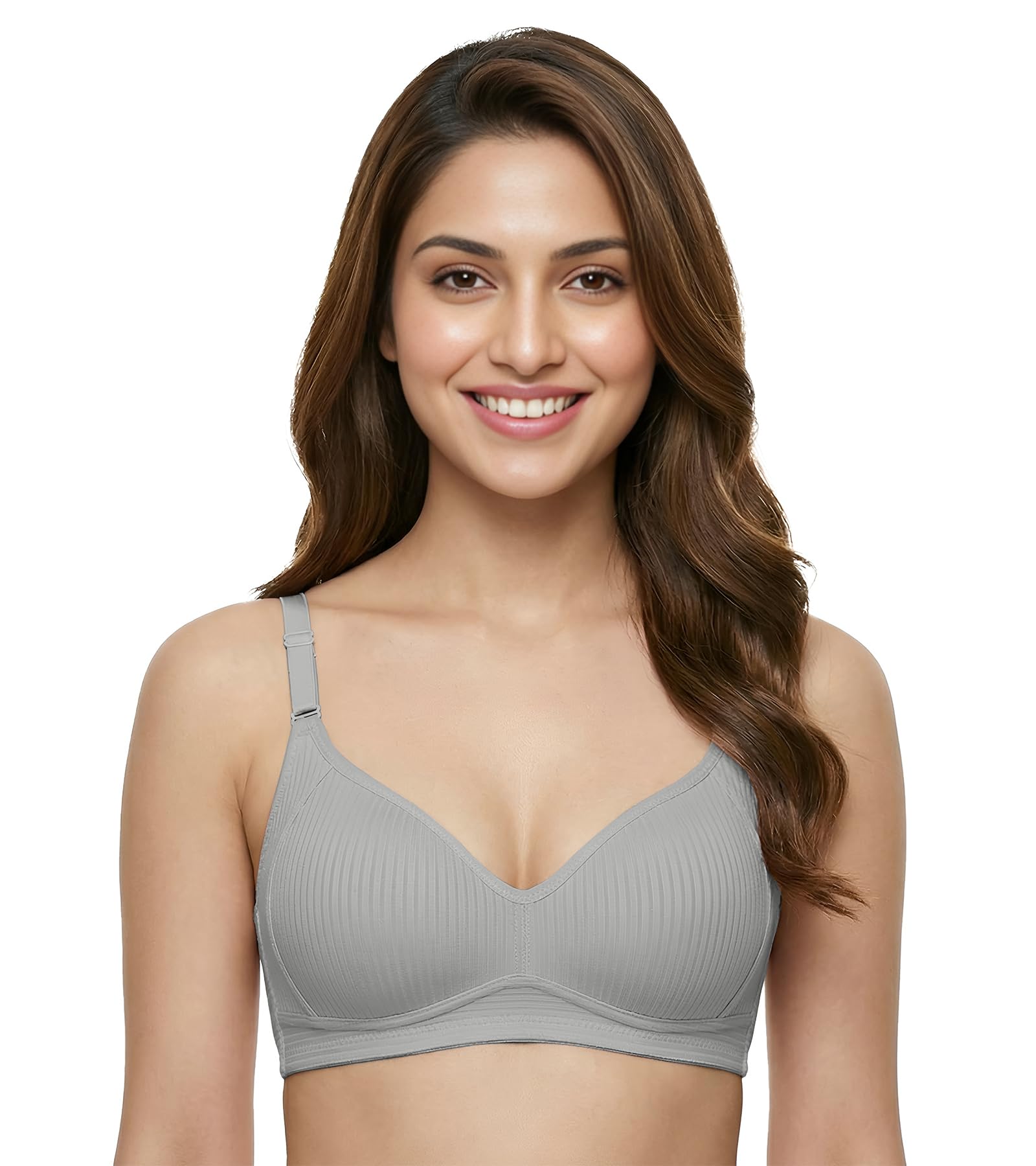 Womens Cotton Lightly Padded Everyday Bra, Wire Free, Comfortable with Seamed Cups,Adjustable Strap for Everyday Bra-image-13