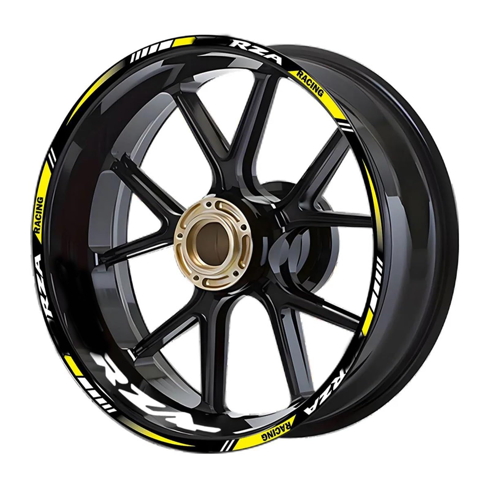 Ntpjk Yellow Sticker Part Wheel Sticker Rim Decal Motorcycle Accessories For H-Onda Forza125 Forza250 Forza300 Forza350 Nss Forza 125 250 300 350 2023 2024(Yellow)
