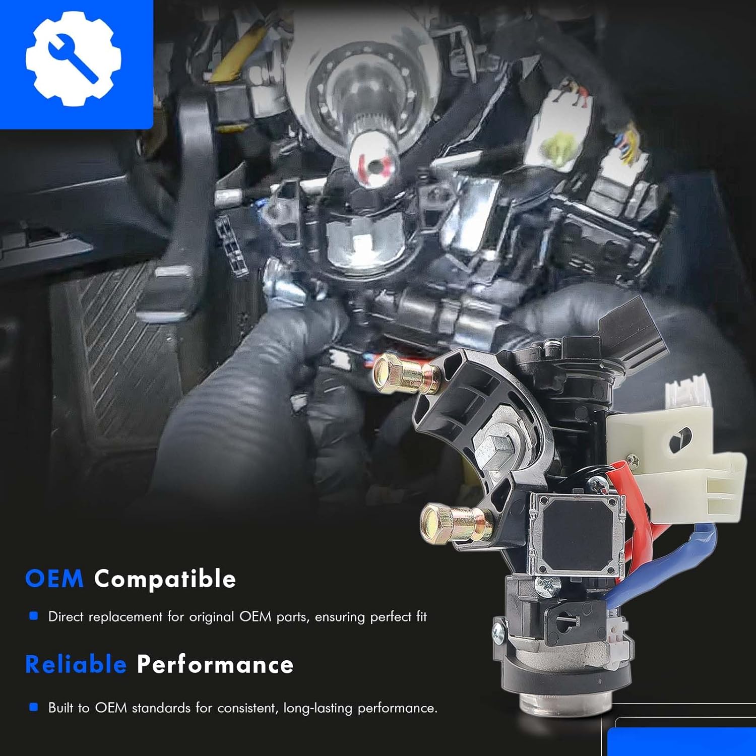 81910-M7110 Ignition Lock Switch Assembly with Keys Fit for Kia Forte 2019-2021, Soul 2020-2022, Seltos 2021-2024 - Ignition Lock Cylinder with Housing - Replace# 81900-M7E00, 81910M7110, 81900-M7D00 - Image 6