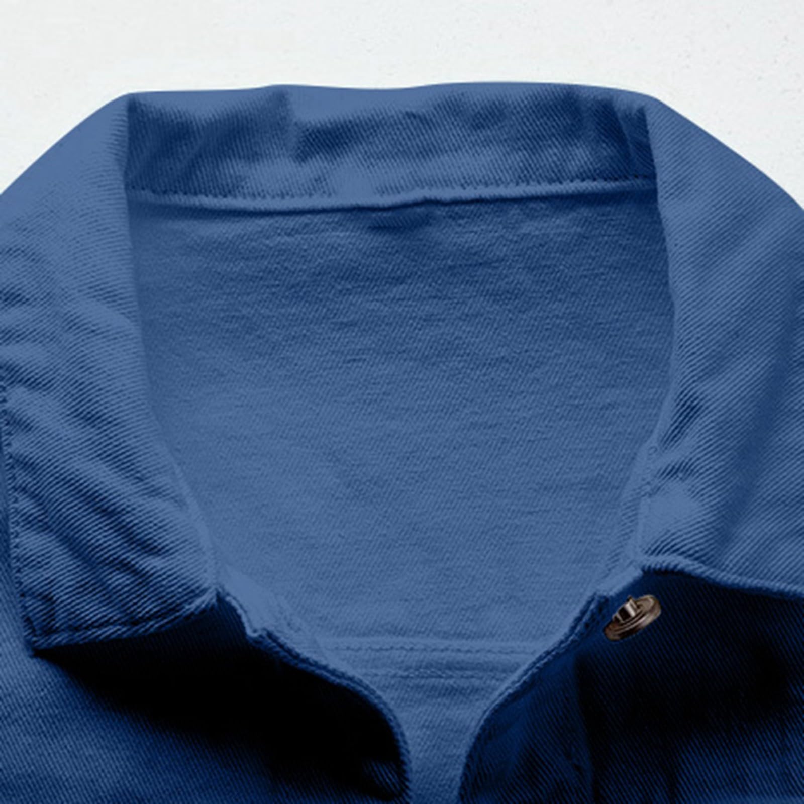 Generisch 2026 Chaqueta vaquera para mujer con bolsillos grandes Cierre de botones Diseño liso Abrigo corto para estilo versátil